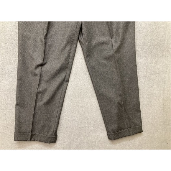 Jos A Bank Signature Collection Grey Plaid 43R 100% Wool Pants 36x29 - Picture 16 of 16